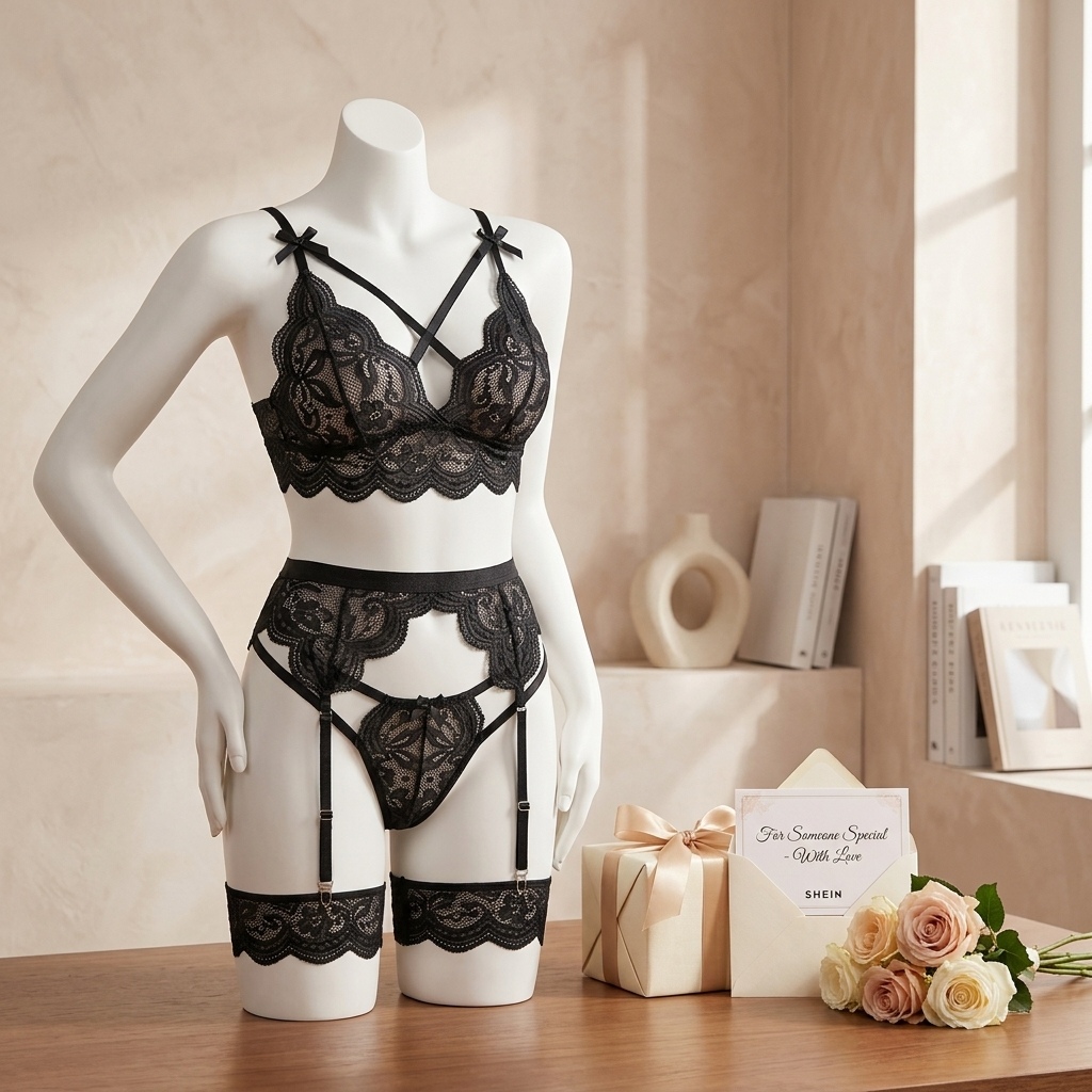 Damen-Set aus floraler Spitzen – Garter Belt Set Bewertung und Preis