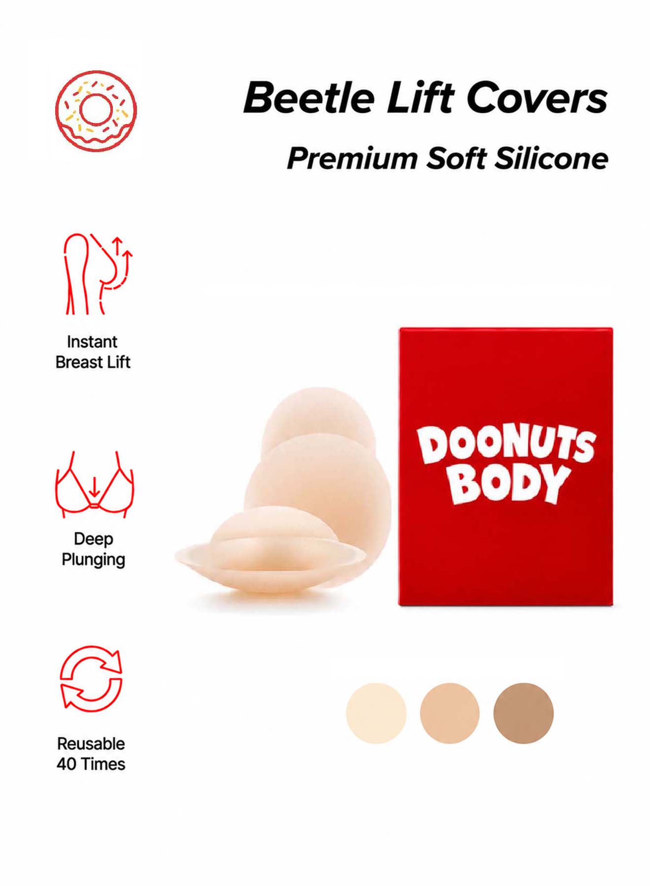 DOONUTS Unsichtbare Bruststraf – Nipple Cover Pasties Bewertung und Preis